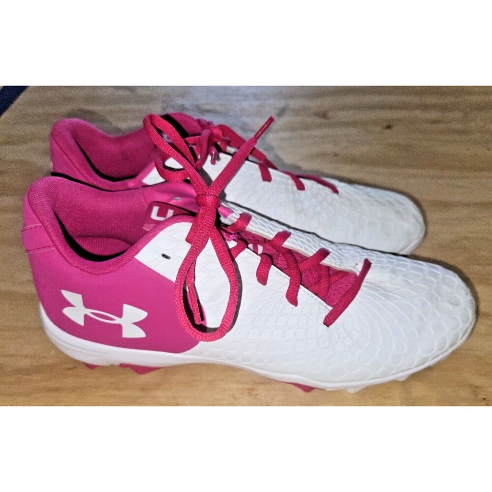 Under Armour Glyde 2 Womens Softball Cleats Size 9.5 3026605-101 PInk White